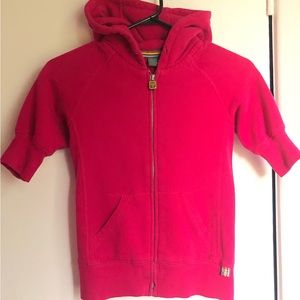 TNA | Pink Short Zip Up Hoodie | Half Sleeves | Like New | XXS